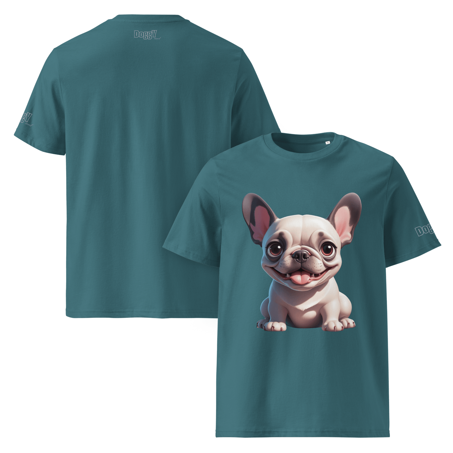 T-shirt unisexe en coton biologique - Collection Bouledogue Français - Doggy Trend