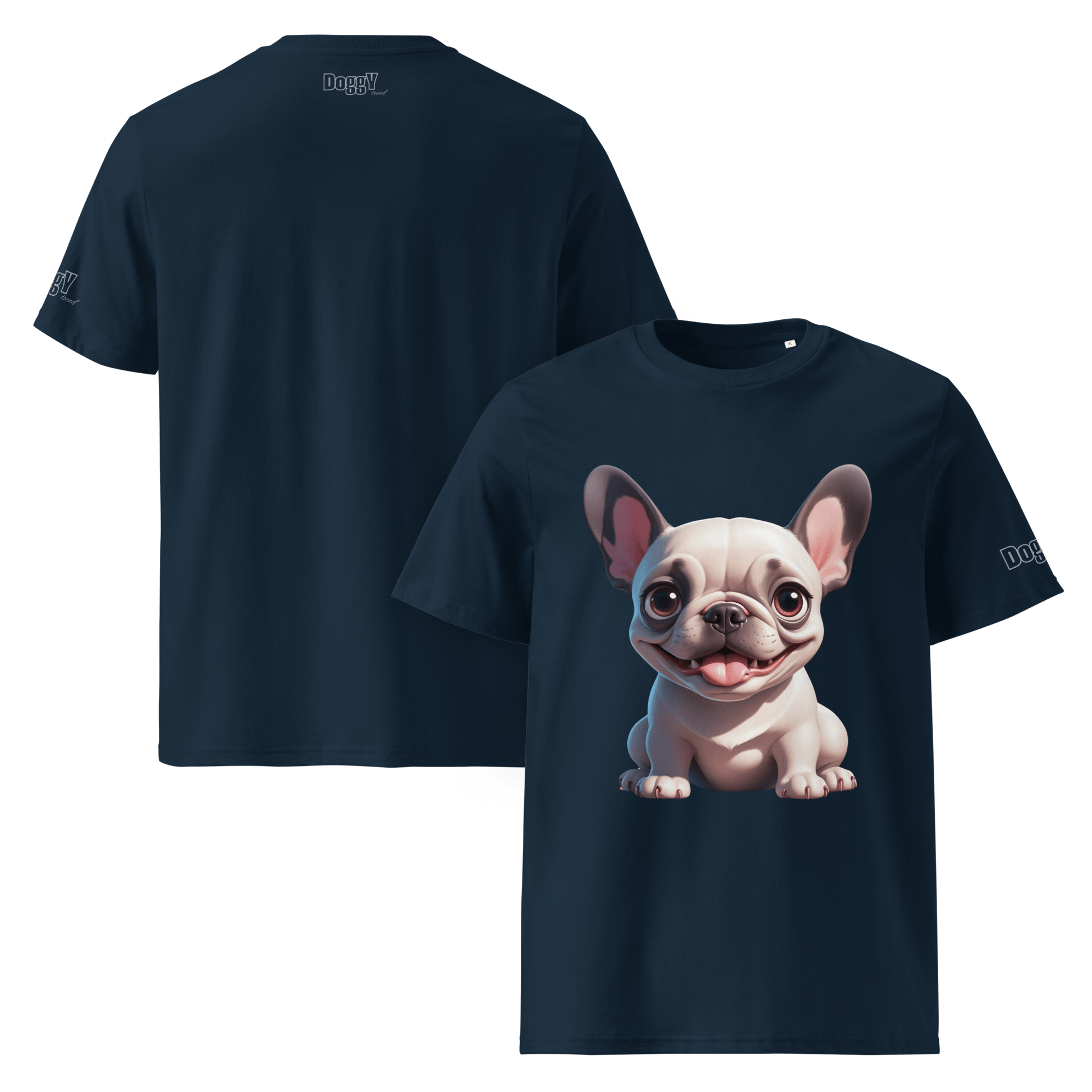 T-shirt unisexe en coton biologique - Collection Bouledogue Français - Doggy Trend
