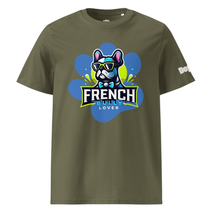 T-shirt unisexe en coton biologique - Collection Bouledogue Francais - Doggy Trend