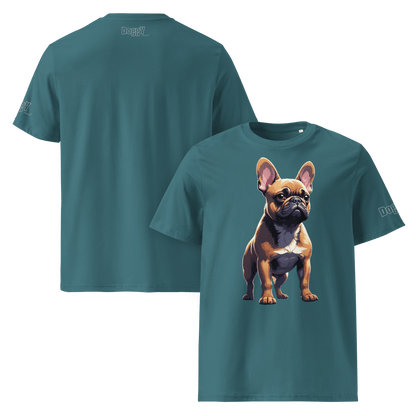 T-shirt unisexe en coton biologique - Collection Bouledogue Français - Doggy Trend