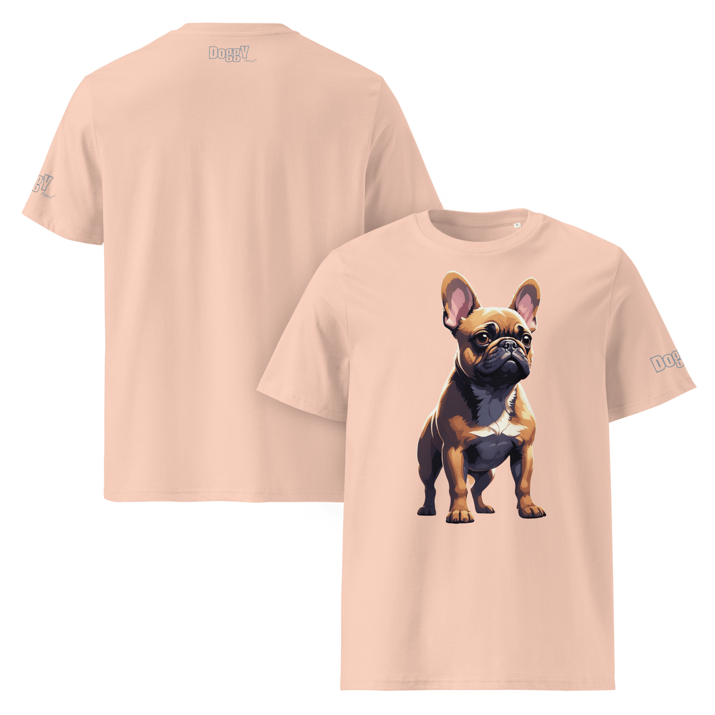 T-shirt unisexe en coton biologique - Collection Bouledogue Français - Doggy Trend