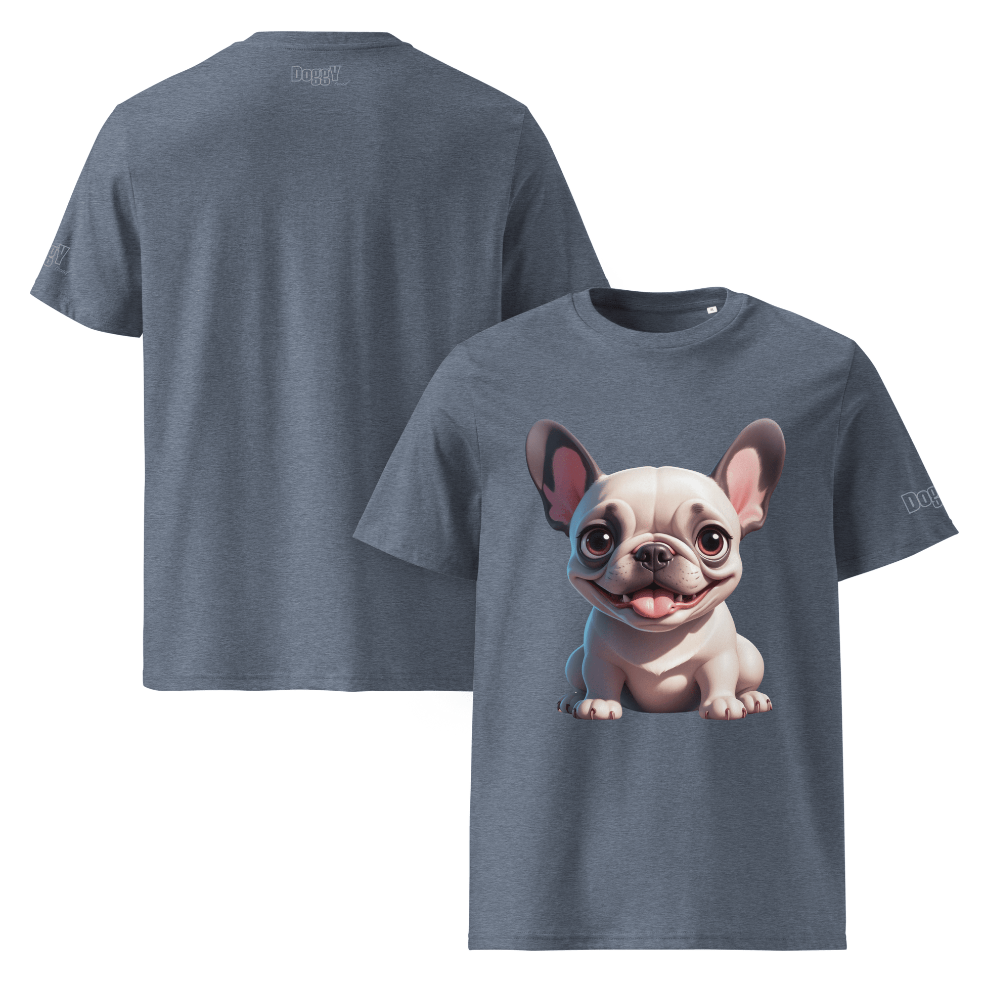 T-shirt unisexe en coton biologique - Collection Bouledogue Français - Doggy Trend