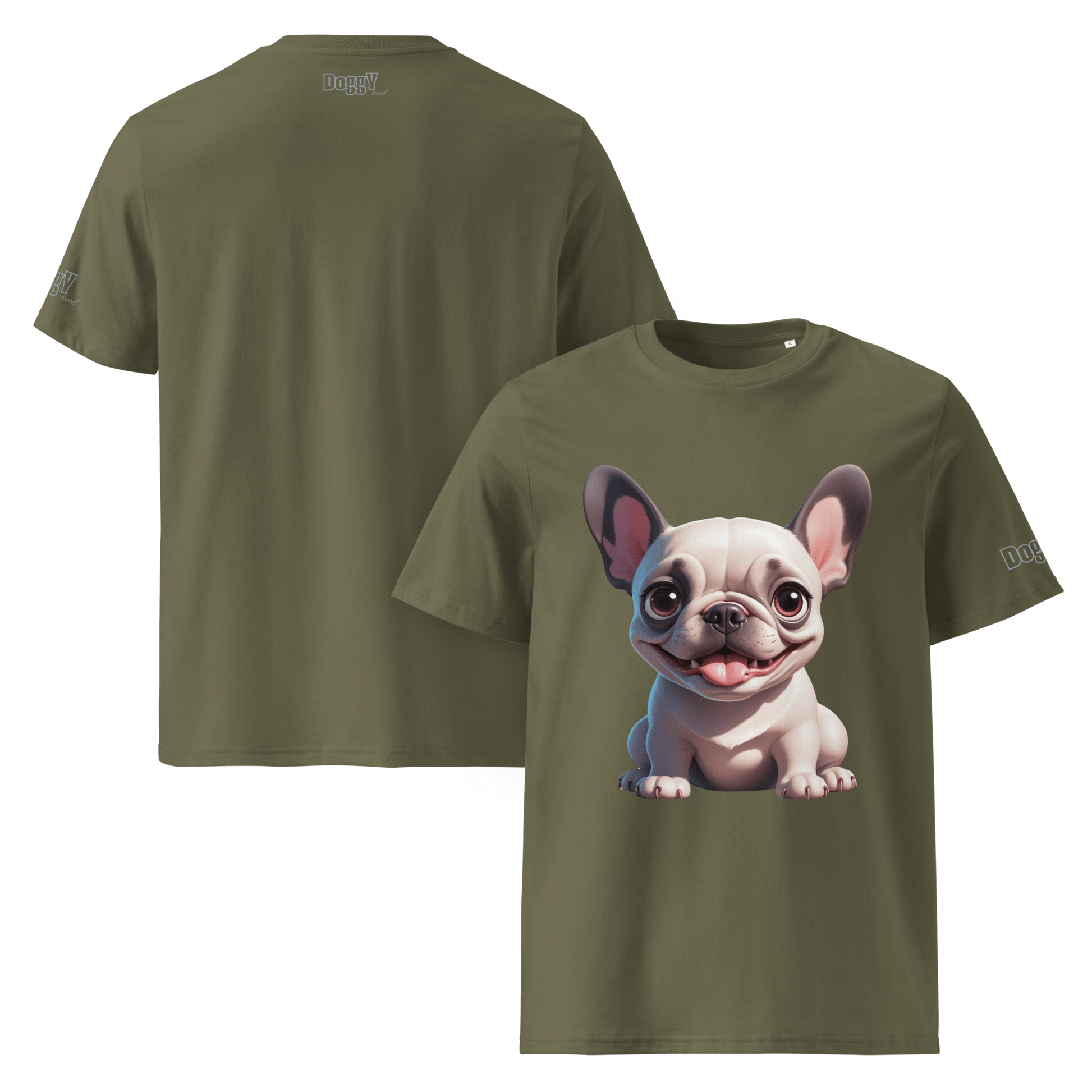T-shirt unisexe en coton biologique - Collection Bouledogue Français - Doggy Trend