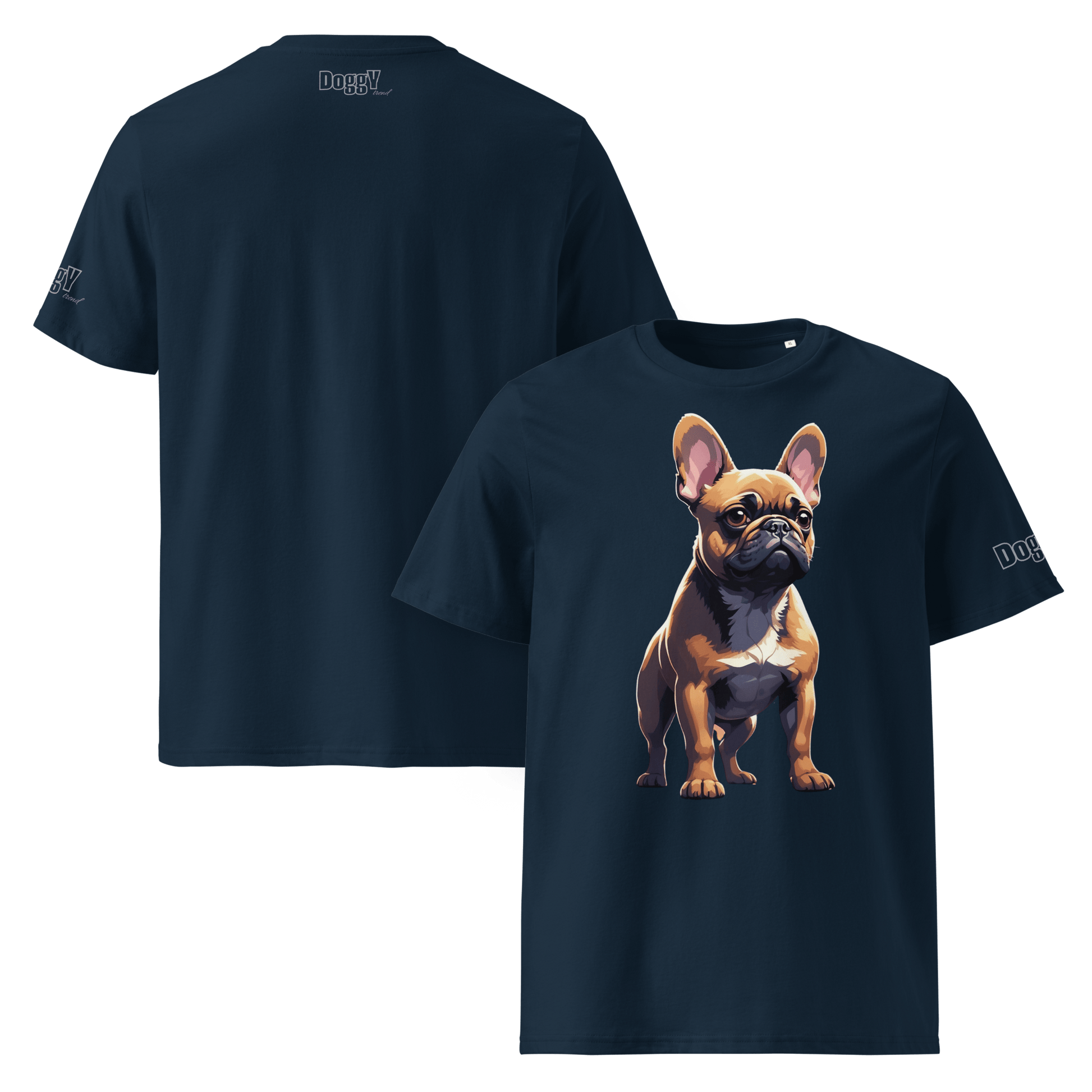 T-shirt unisexe en coton biologique - Collection Bouledogue Français - Doggy Trend
