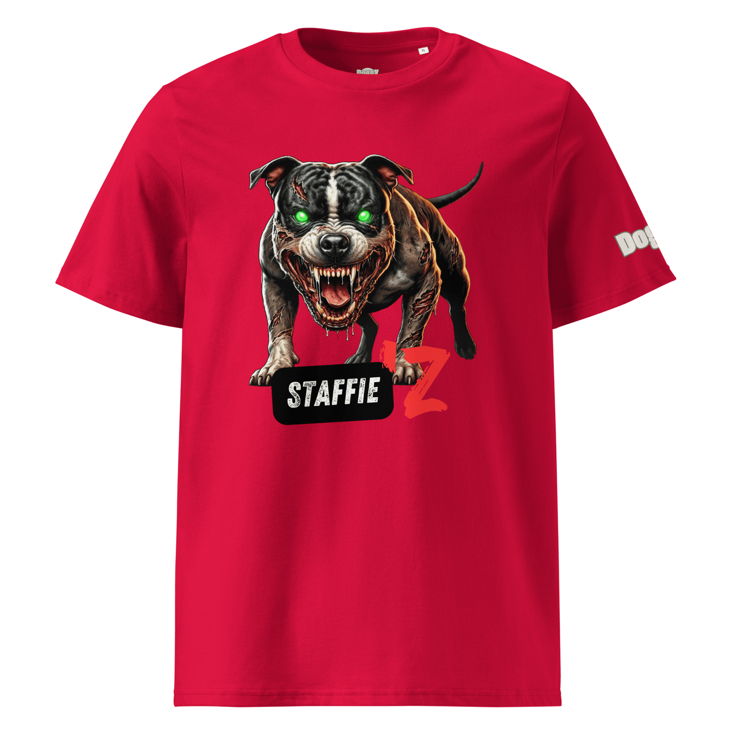 T-shirt unisexe en coton biologique - Collection Staffordshire Bull Terrier - Doggy Trend