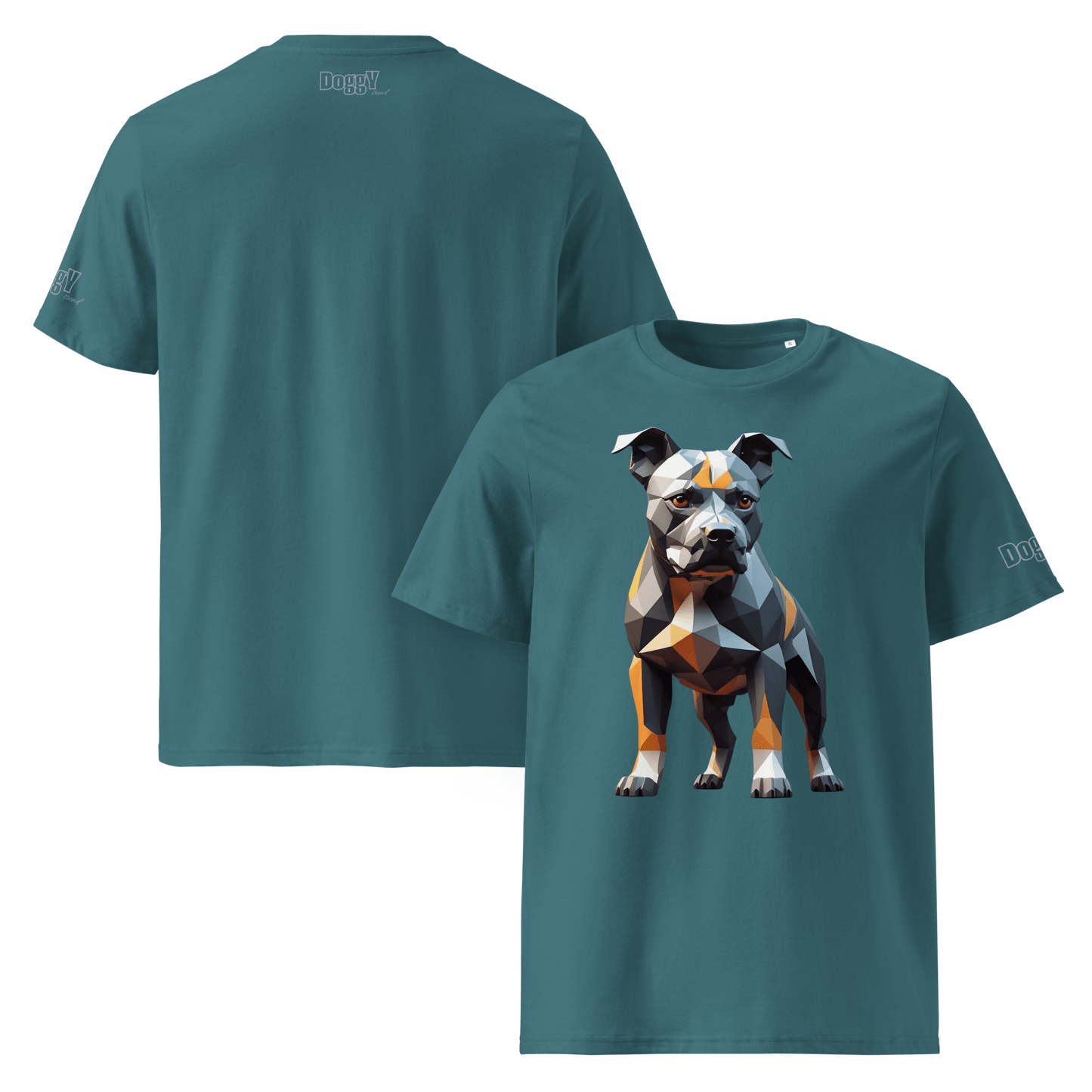 T-shirt unisexe en coton biologique - Collection Staffordshire Bull Terrier - Doggy Trend