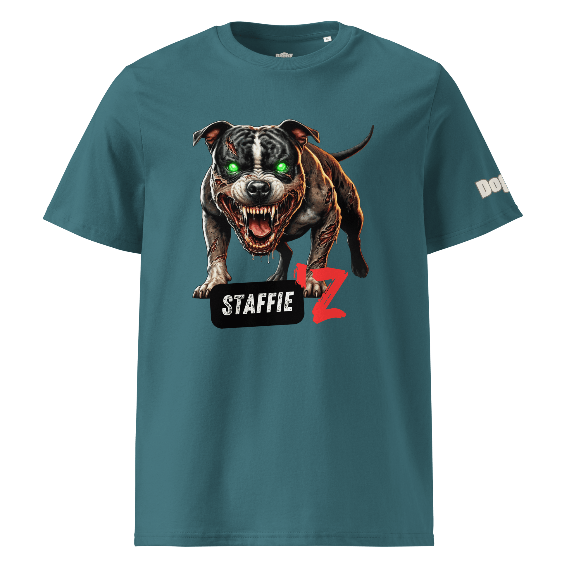 T-shirt unisexe en coton biologique - Collection Staffordshire Bull Terrier - Doggy Trend