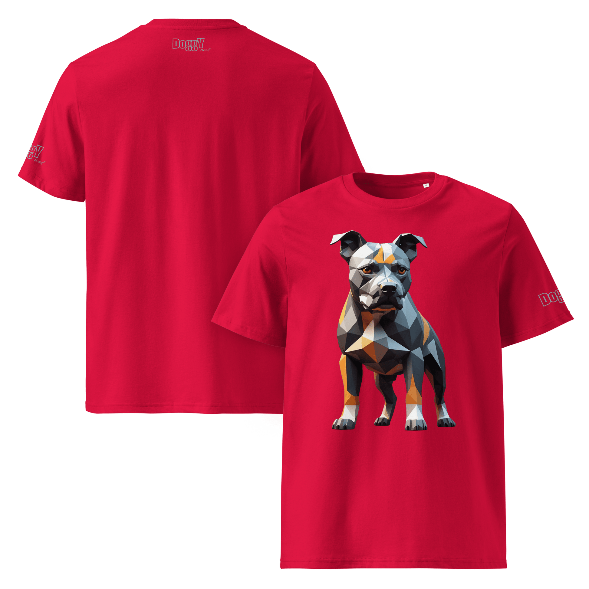 T-shirt unisexe en coton biologique - Collection Staffordshire Bull Terrier - Doggy Trend