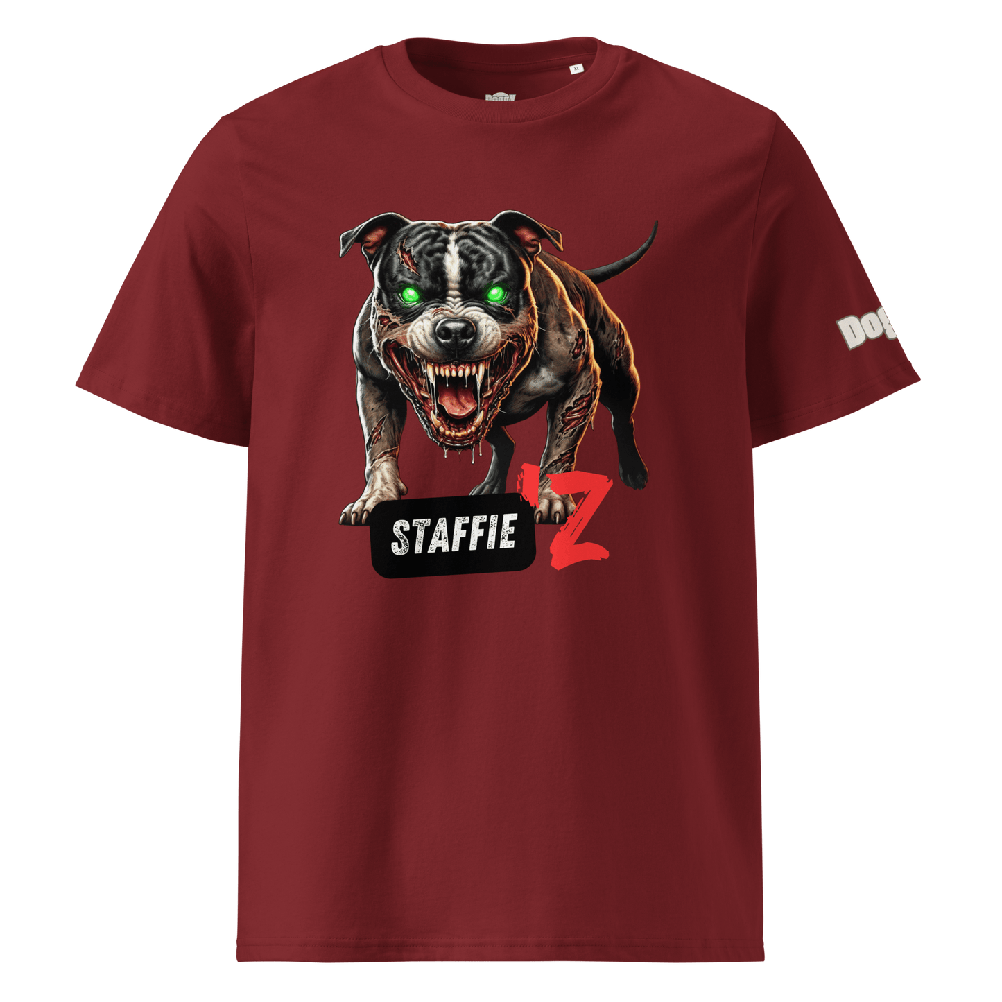 T-shirt unisexe en coton biologique - Collection Staffordshire Bull Terrier - Doggy Trend