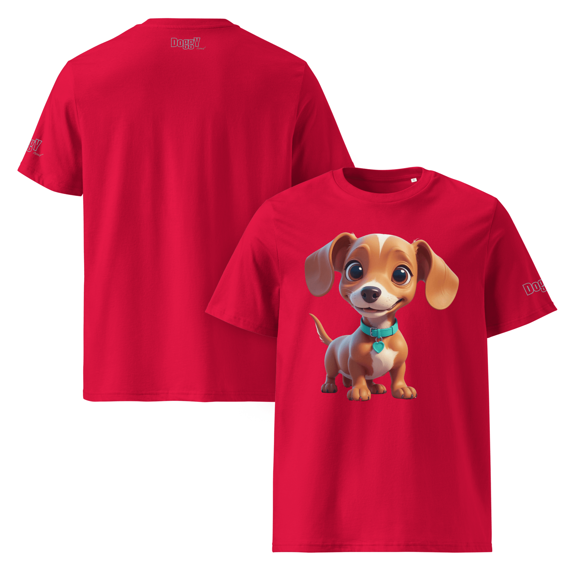 T-shirt unisexe en coton biologique - Collection Teckel - Doggy Trend