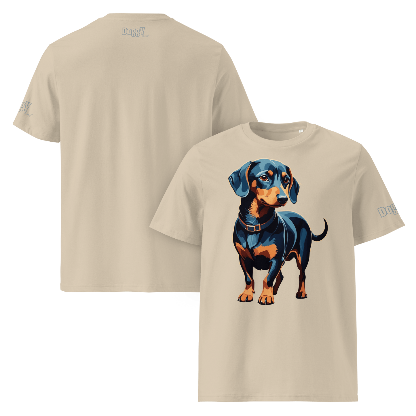 T-shirt unisexe en coton biologique - Collection Teckel - Doggy Trend