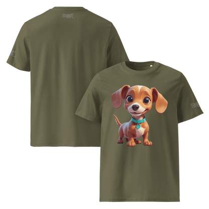 T-shirt unisexe en coton biologique - Collection Teckel - Doggy Trend