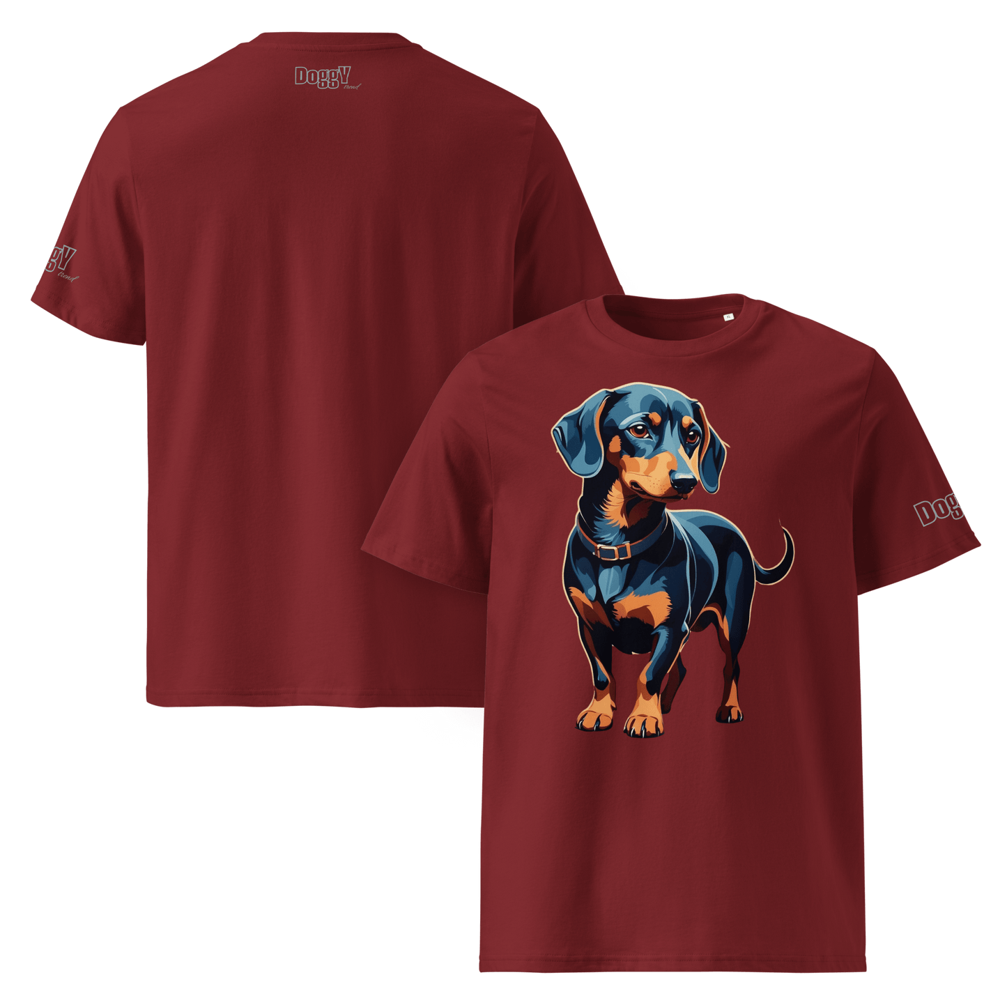 T-shirt unisexe en coton biologique - Collection Teckel - Doggy Trend