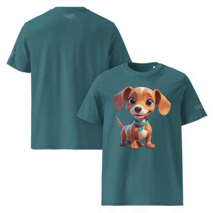T-shirt unisexe en coton biologique - Collection Teckel - Doggy Trend