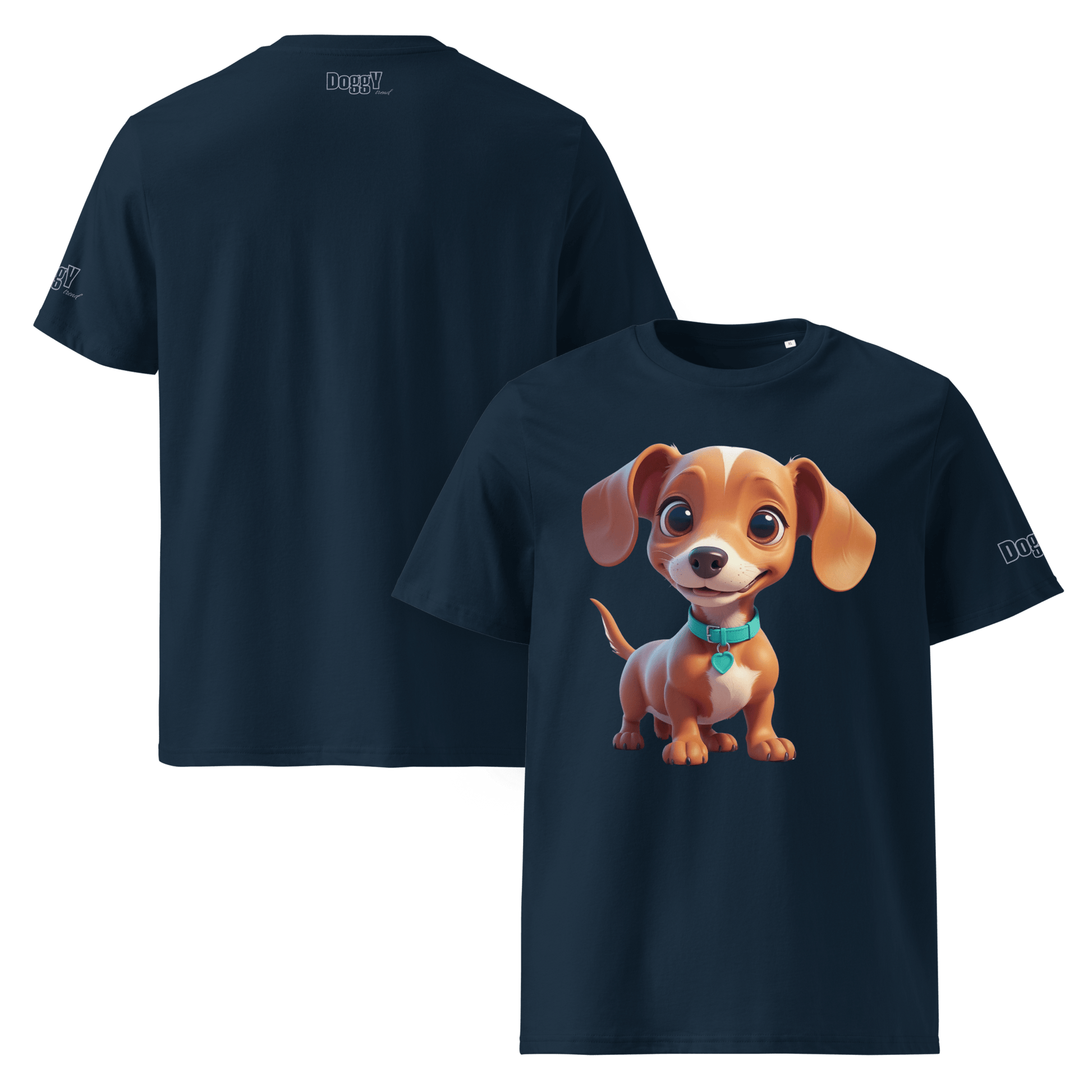 T-shirt unisexe en coton biologique - Collection Teckel - Doggy Trend