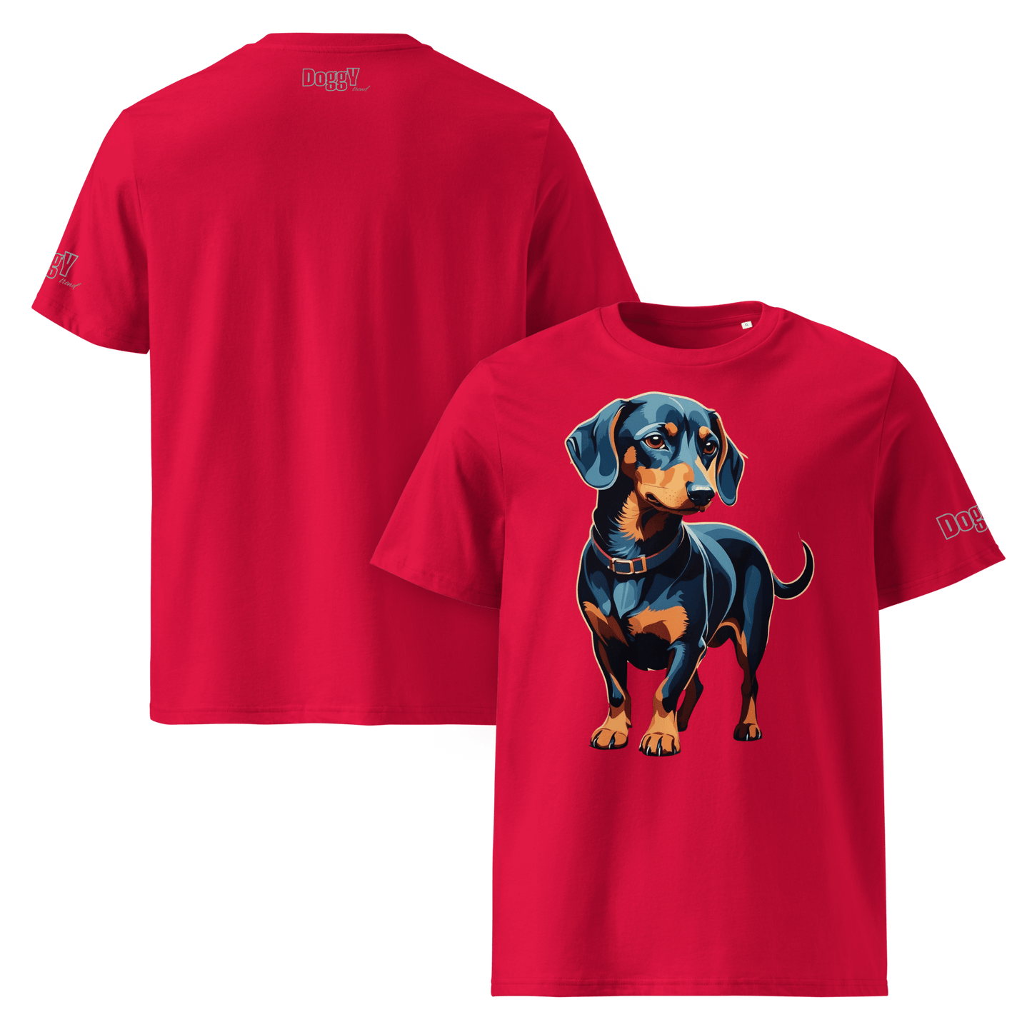 T-shirt unisexe en coton biologique - Collection Teckel - Doggy Trend