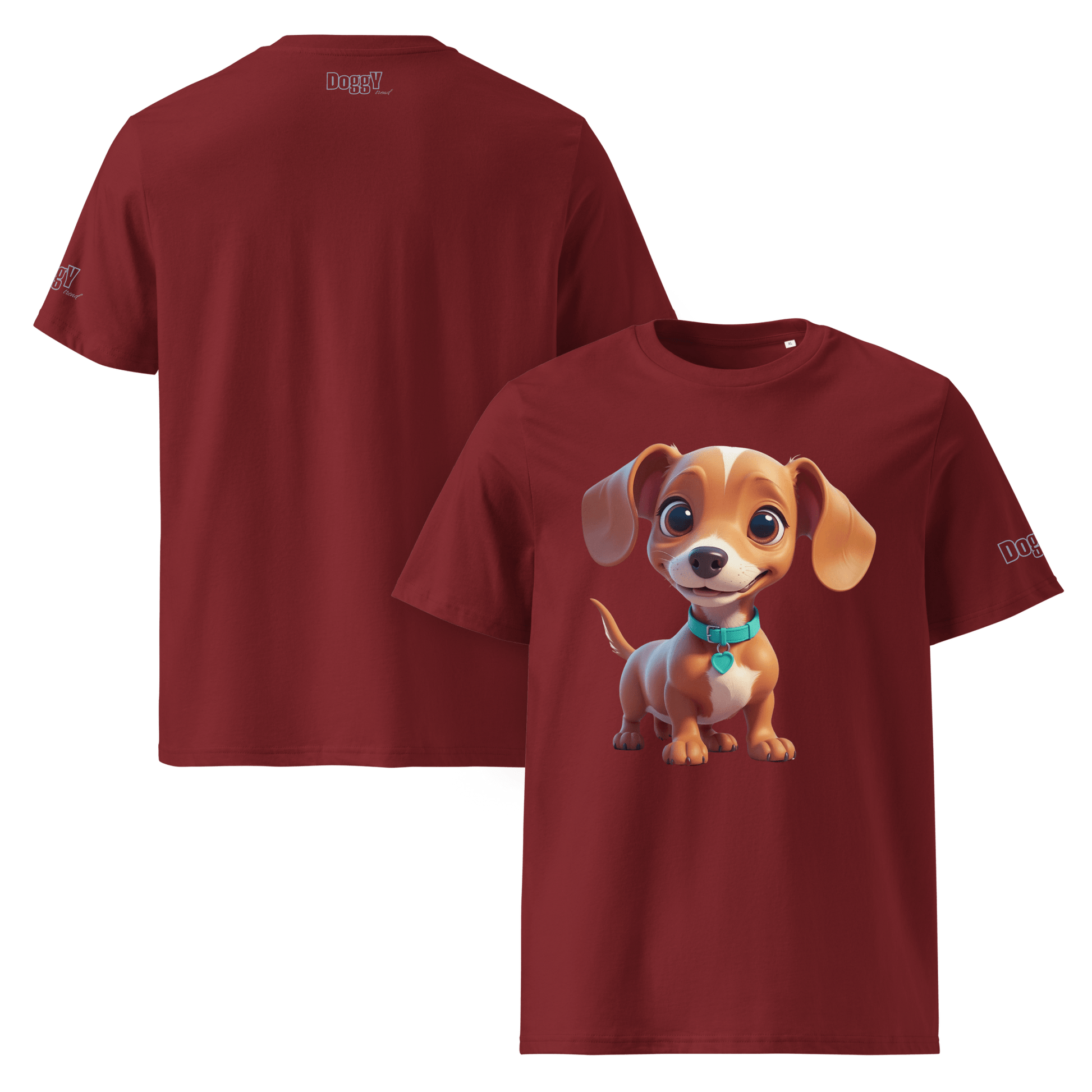 T-shirt unisexe en coton biologique - Collection Teckel - Doggy Trend