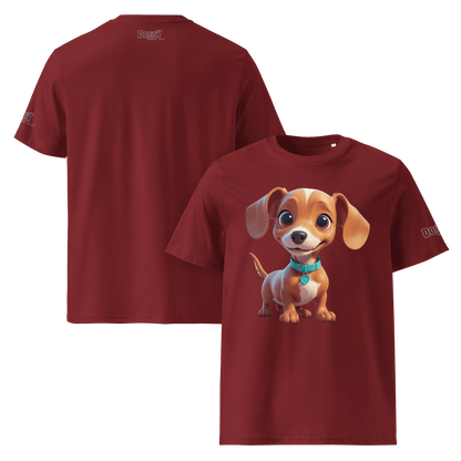 T-shirt unisexe en coton biologique - Collection Teckel - Doggy Trend