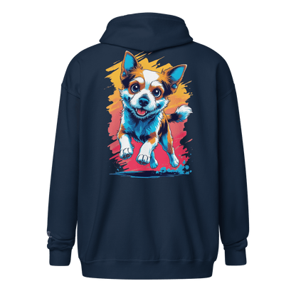 Veste à capuche épais unisexe à fermeture classique - Collection Berger Australien - Doggy Trend
