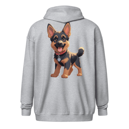 Veste à capuche épais unisexe à fermeture éclair classique - Collection Berger Allemand - Doggy Trend