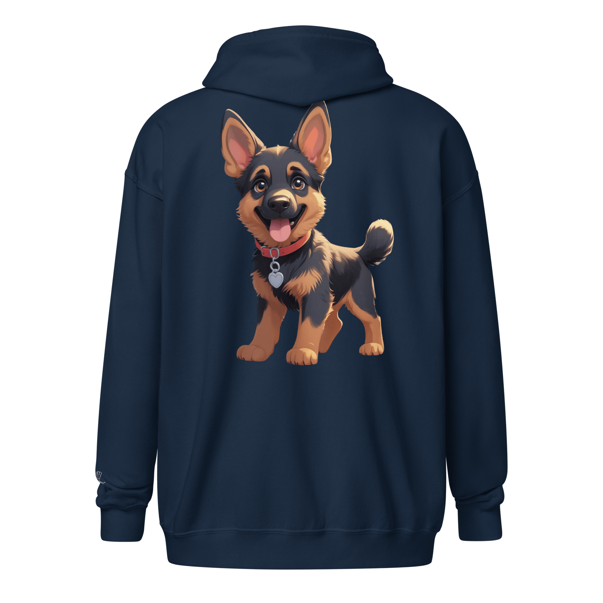 Veste à capuche épais unisexe à fermeture éclair classique - Collection Berger Allemand - Doggy Trend