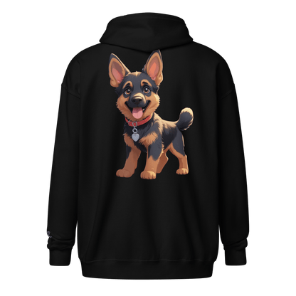 Veste à capuche épais unisexe à fermeture éclair classique - Collection Berger Allemand - Doggy Trend