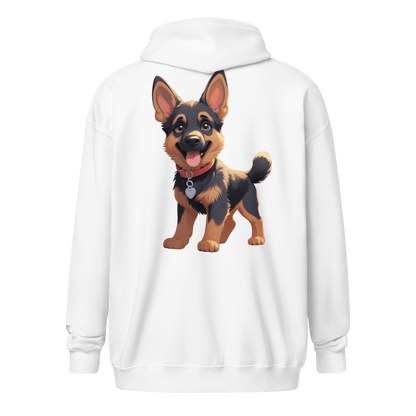 Veste à capuche épais unisexe à fermeture éclair classique - Collection Berger Allemand - Doggy Trend