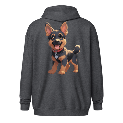Veste à capuche épais unisexe à fermeture éclair classique - Collection Berger Allemand - Doggy Trend