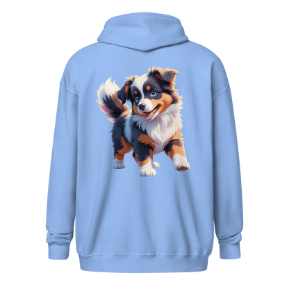Veste à capuche épais unisexe à fermeture éclair classique - Collection Berger Australien - Doggy Trend