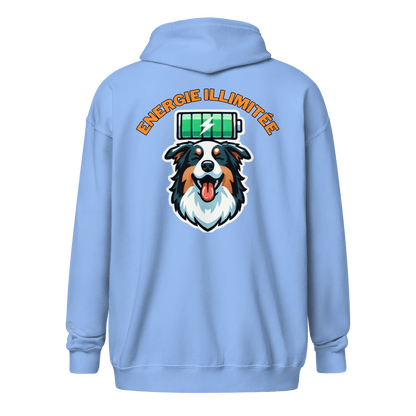 Veste à capuche épais unisexe à fermeture éclair classique - Collection Berger Australien - Doggy Trend