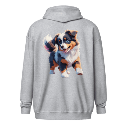 Veste à capuche épais unisexe à fermeture éclair classique - Collection Berger Australien - Doggy Trend