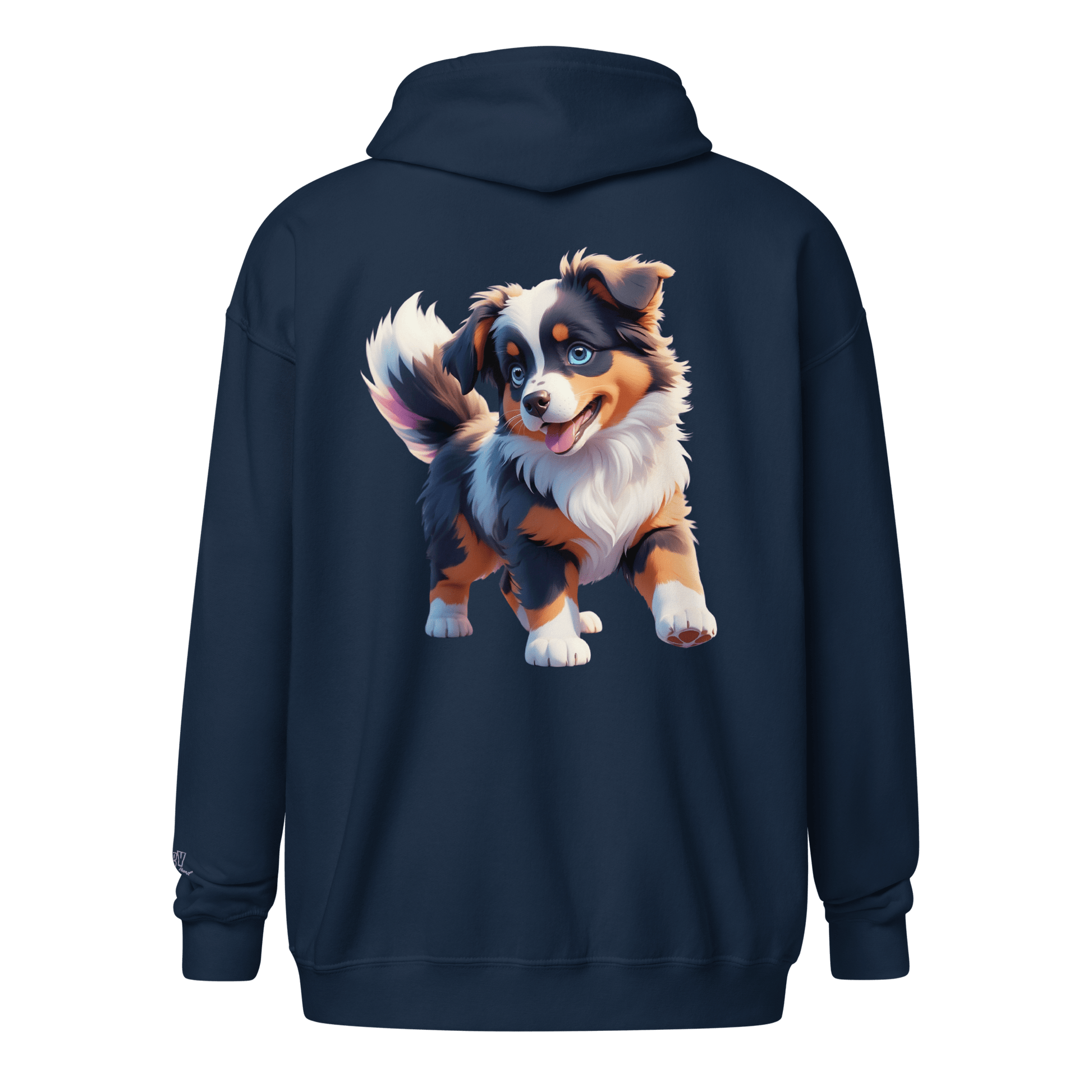 Veste à capuche épais unisexe à fermeture éclair classique - Collection Berger Australien - Doggy Trend