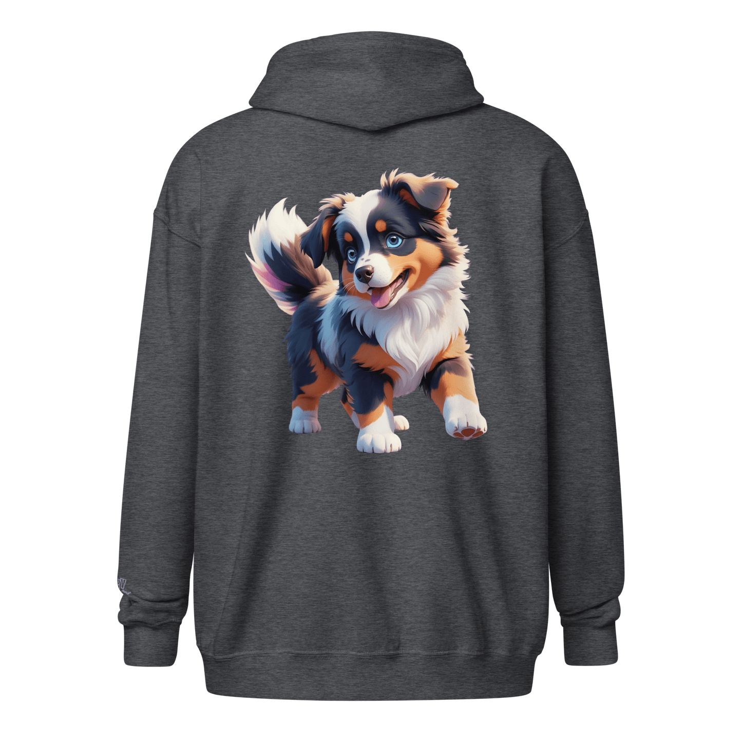Veste à capuche épais unisexe à fermeture éclair classique - Collection Berger Australien - Doggy Trend