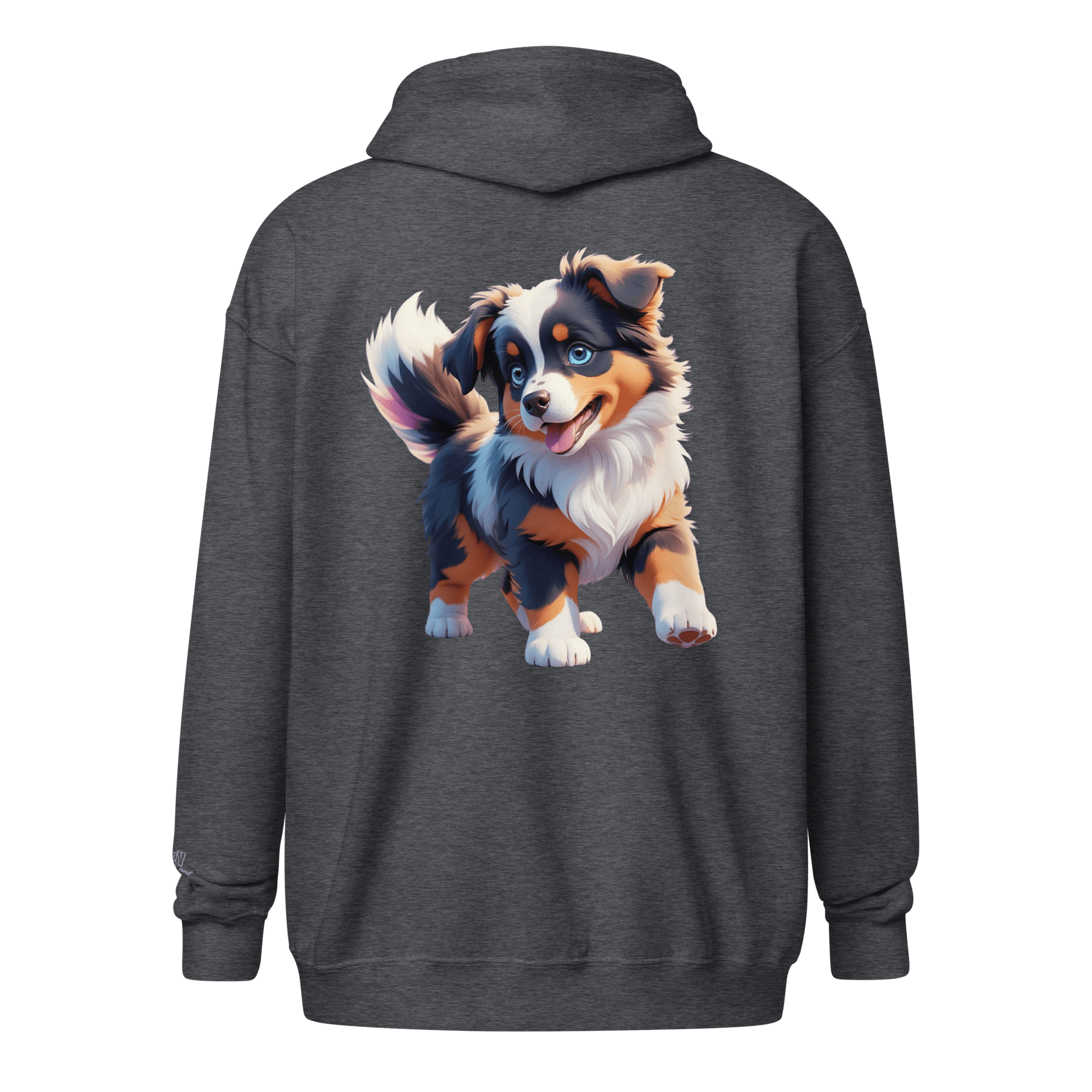 Veste à capuche épais unisexe à fermeture éclair classique - Collection Berger Australien - Doggy Trend
