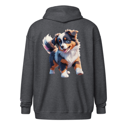 Veste à capuche épais unisexe à fermeture éclair classique - Collection Berger Australien - Doggy Trend