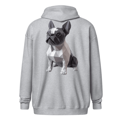 Veste à capuche épais unisexe à fermeture éclair classique - Collection Bouledogue Français - Doggy Trend