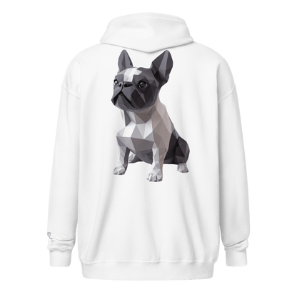 Veste à capuche épais unisexe à fermeture éclair classique - Collection Bouledogue Français - Doggy Trend