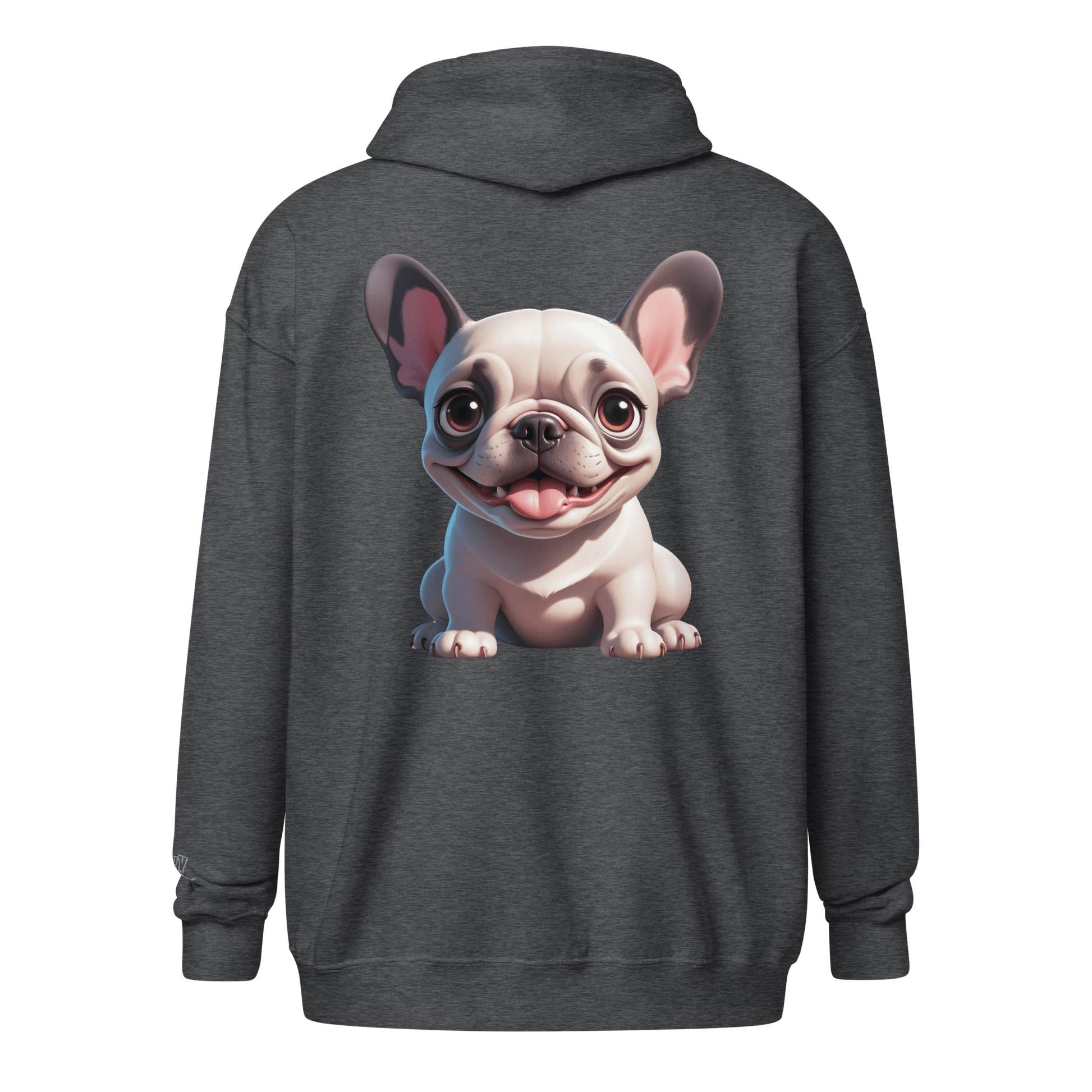 Veste à capuche épais unisexe à fermeture éclair classique - Collection Bouledogue Français - Doggy Trend