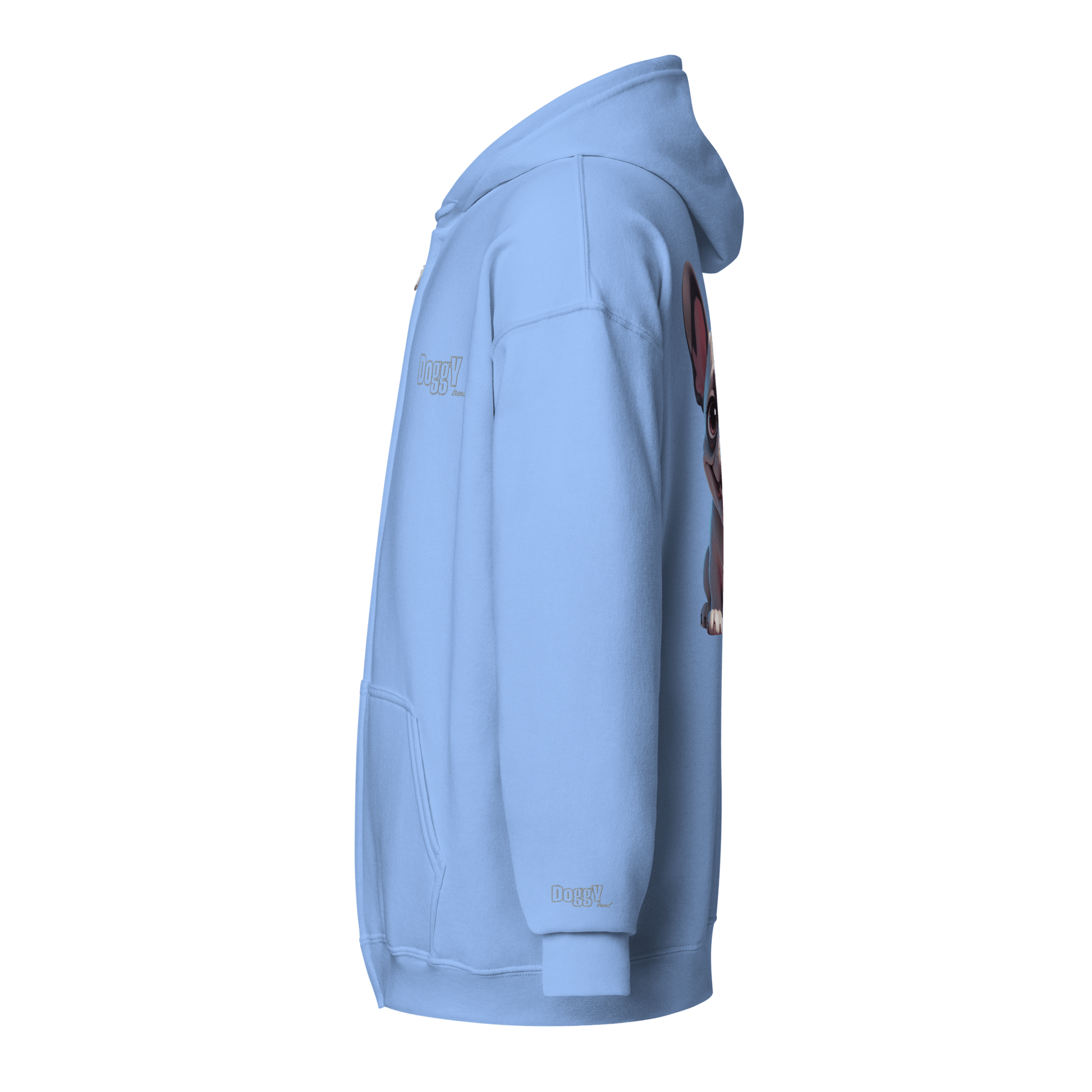 Veste à capuche épais unisexe à fermeture éclair classique - Collection Bouledogue Français - Doggy Trend