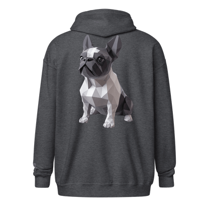Veste à capuche épais unisexe à fermeture éclair classique - Collection Bouledogue Français - Doggy Trend