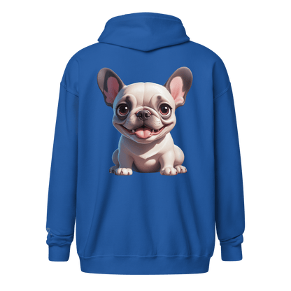 Veste à capuche épais unisexe à fermeture éclair classique - Collection Bouledogue Français - Doggy Trend
