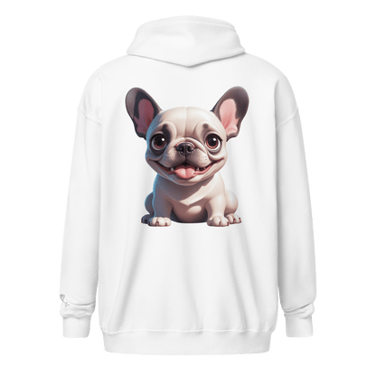 Veste à capuche épais unisexe à fermeture éclair classique - Collection Bouledogue Français - Doggy Trend