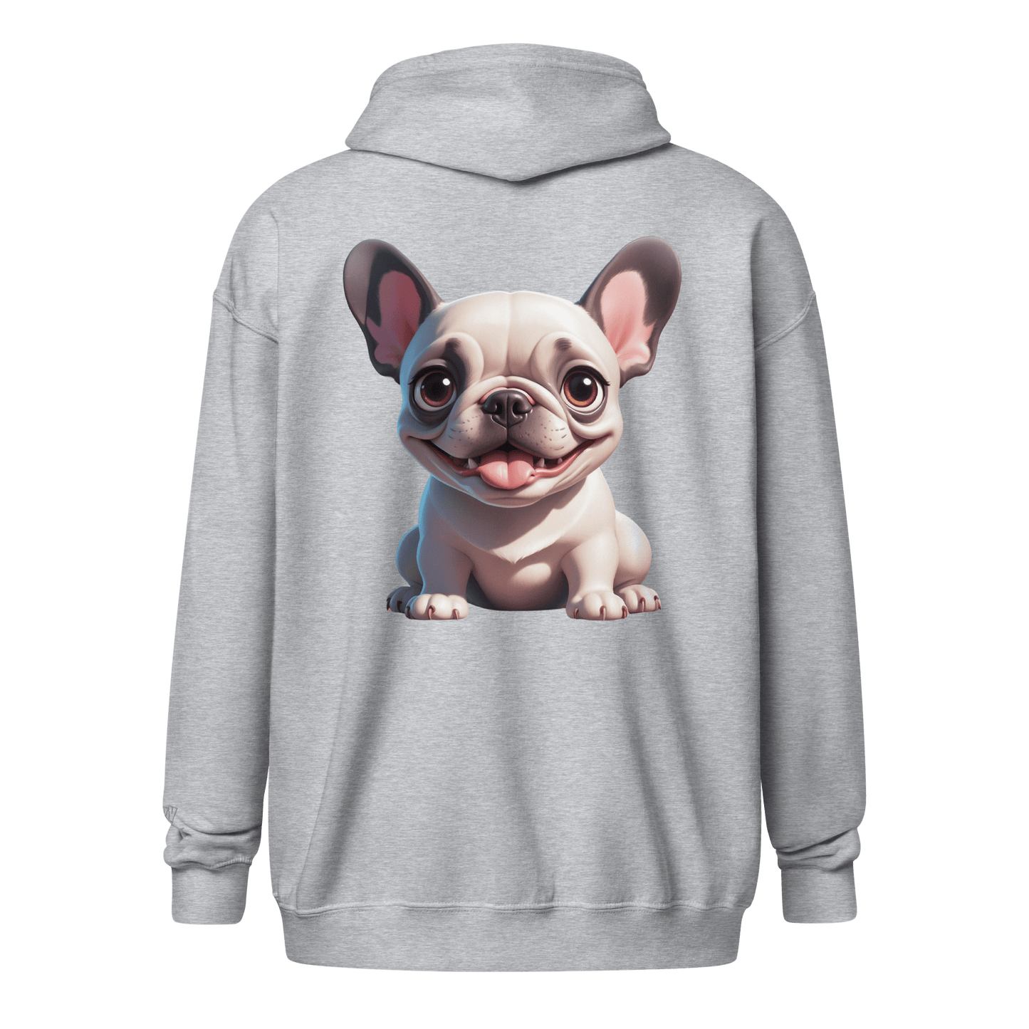 Veste à capuche épais unisexe à fermeture éclair classique - Collection Bouledogue Français - Doggy Trend