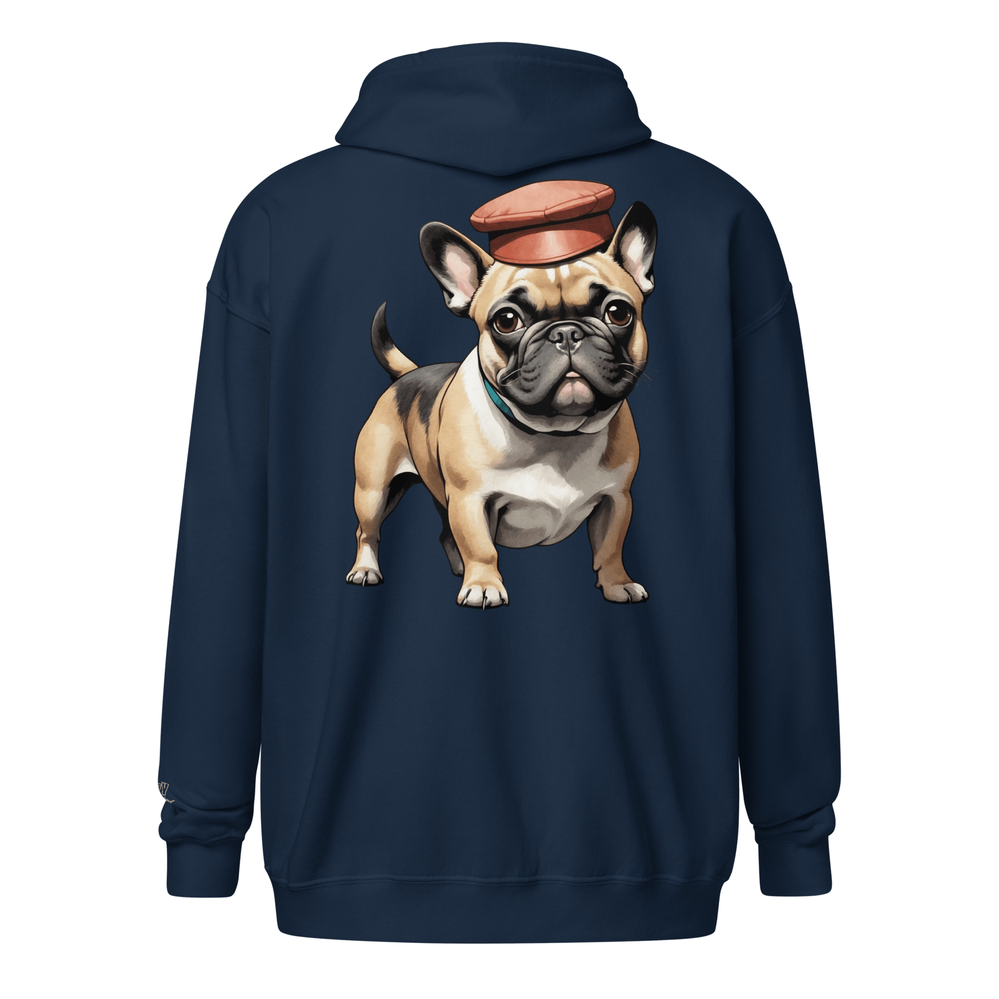 Veste à capuche épais unisexe à fermeture éclair classique - Collection Bouledogue Français - Doggy Trend