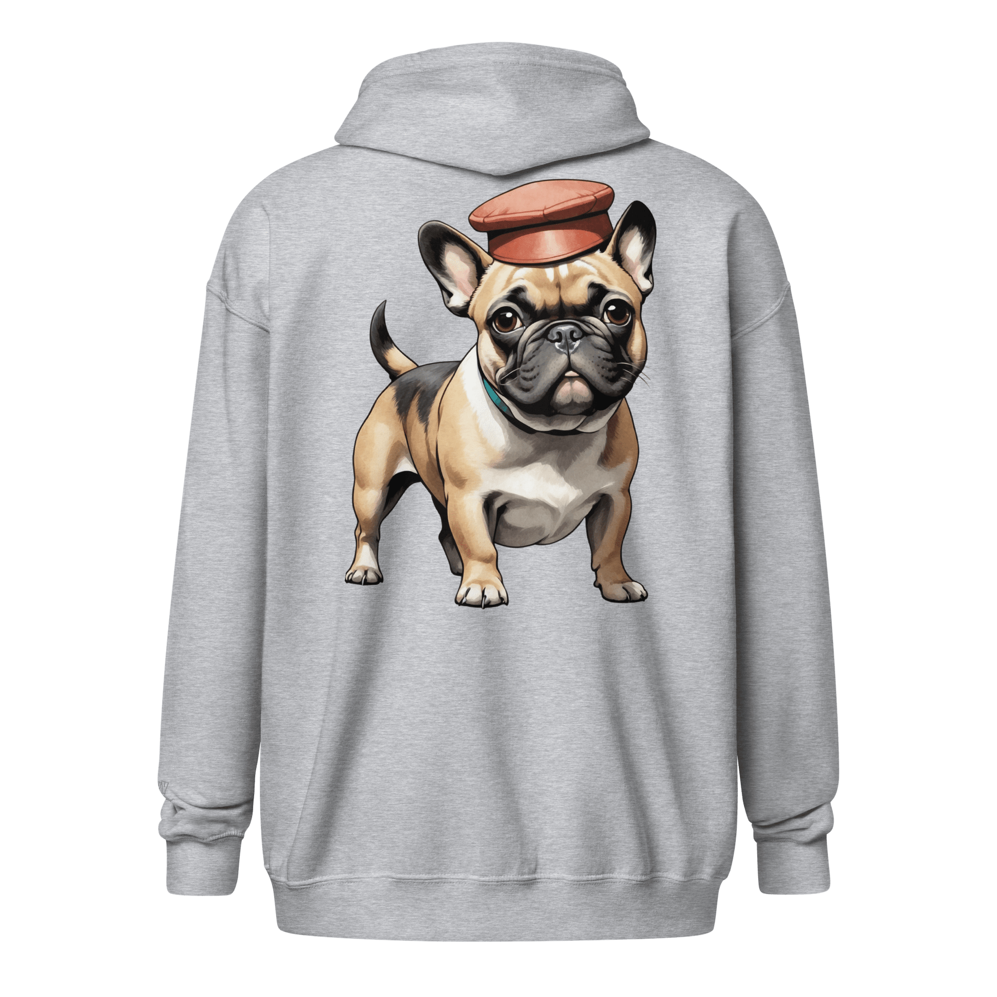 Veste à capuche épais unisexe à fermeture éclair classique - Collection Bouledogue Français - Doggy Trend