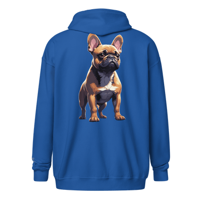 Veste à capuche épais unisexe à fermeture éclair classique - Collection Bouledogue Français - Doggy Trend
