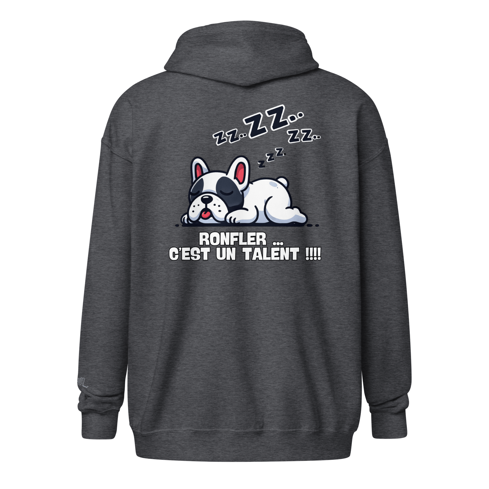 Veste à capuche épais unisexe à fermeture éclair classique - Collection Bouledogue Français - Doggy Trend
