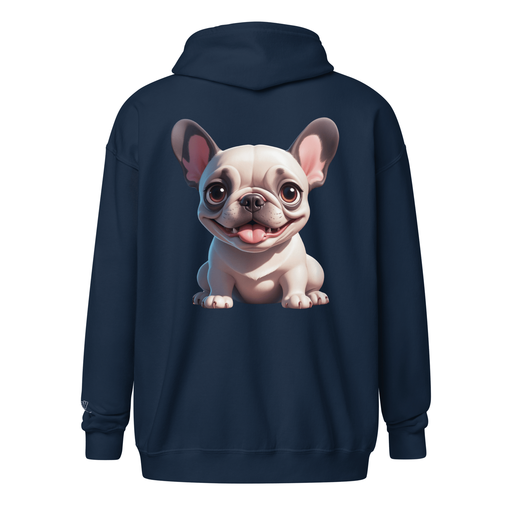 Veste à capuche épais unisexe à fermeture éclair classique - Collection Bouledogue Français - Doggy Trend