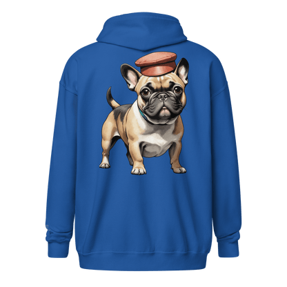 Veste à capuche épais unisexe à fermeture éclair classique - Collection Bouledogue Français - Doggy Trend