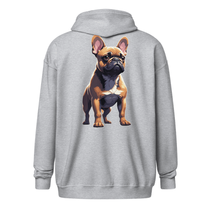 Veste à capuche épais unisexe à fermeture éclair classique - Collection Bouledogue Français - Doggy Trend